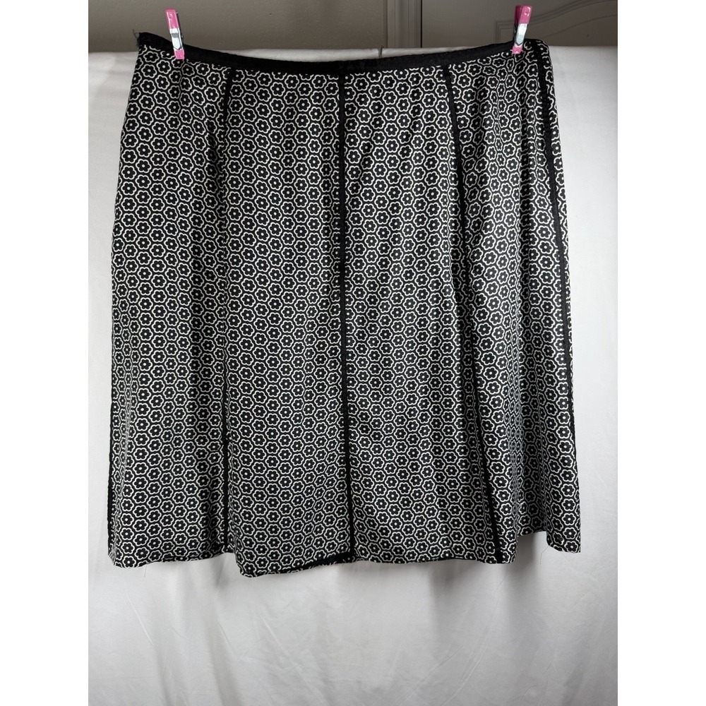 Style & Co  Size 18W Black White Floral Daisy Mod Career Lined